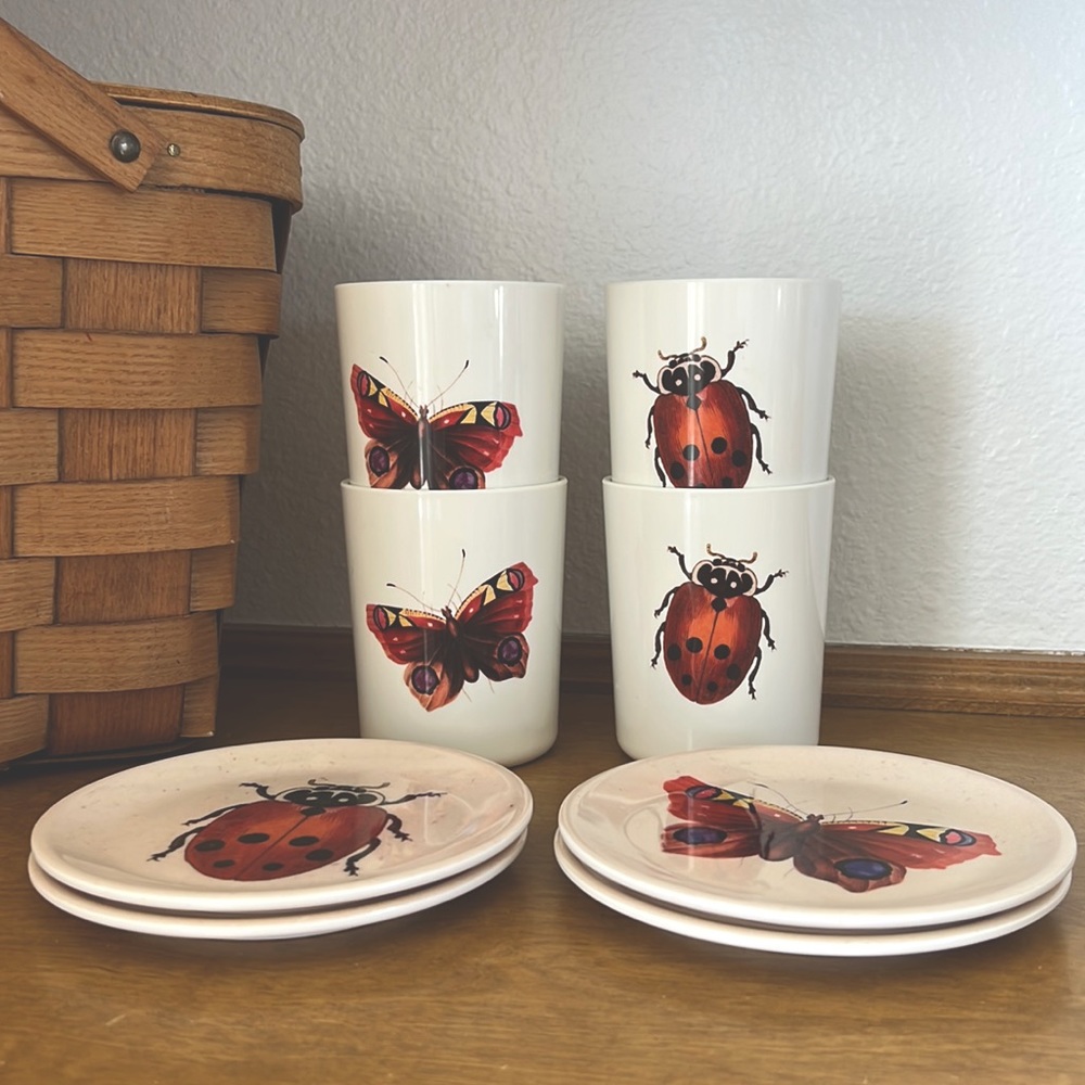 John Derian for Target Ladybug + Butterfly Dish Set